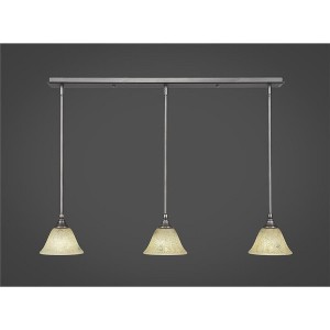 Toltec Lighting Any 3 - Light Chandelier in  Brushed Nickel with 7" Italian Marble Shade - 1 of 1