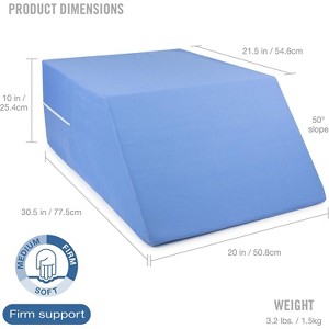 DMI Firm Wedge Pillow, Leg Pillow, Bolster Pillow, FSA Eligible Incline Pillow for Leg Elevation, Snoring, Foot Circulation, Pregnancy, Sciatica - 1 of 4