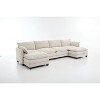 Hyleory Corduroy U-Shaped Sectional Sofa, 4-Seater Couch with 2 Movable Ottomans, Modular Living Room Furniture - 4 of 4