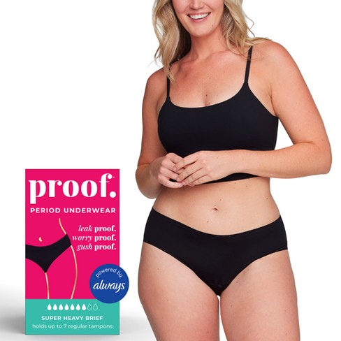 Proof Women's Brief Super Heavy Absorbency Period Underwear