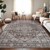 Vintage Area Rugs for Living Room Bedroom Washable Low Pile Non Slip Foldable Carpet Indoor Soft Retro Printed Distressed Rug - 2 of 4