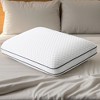 Hyleory Cotton Mesh Gusseted Shell Memory Fiber Pillow - Dual-Side, Soft, Supportive, Breathable - 2 of 4