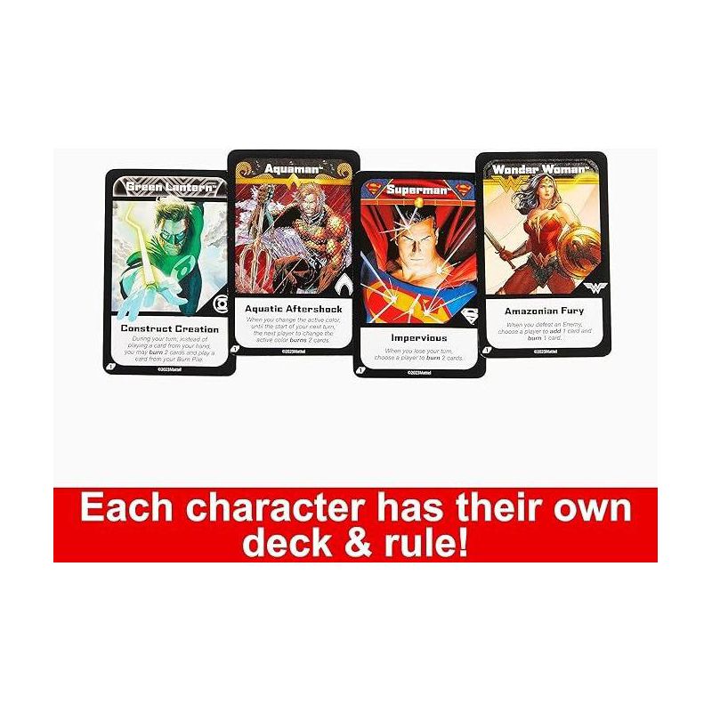 UNO Ultimate DC Card Game for Kids & Adults with 4 Character Decks, 4 Collectible Foil Cards & Special Rules, 3 of 7