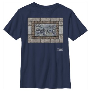 Boy's Nintendo Legend of Zelda Link's Awakening Whale Stone Tablet T-Shirt - 1 of 3