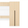 2 Door Wooden Storage Desk Wardrobe for Bedroom with Shelves and Drawers - 4 of 4