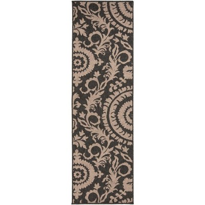 Mark & Day Nancy 2'5"x7'10" Runner Woven Indoor and Outdoor Area Rugs Medium Black