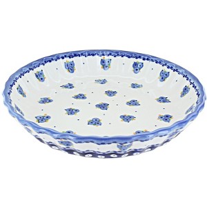 Blue Rose Polish Pottery Z02 Galia Pie Plate - 1 of 2