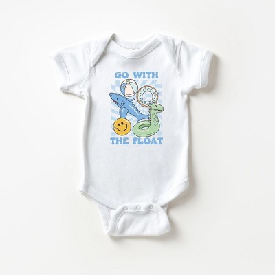The Juniper Shop Go With The Float Blue Baby Bodysuit