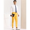 Lars Amadeus Men's Plaid Casual Slim Fit Flat Front Checked Printed Business Trousers - 4 of 4