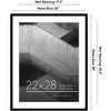 Americanflat 22x28 Poster Frame with Polished Plexiglass - Use as 18x24 Frame with Mat or 22x28 Frame Without Mat - Streamline Collection - Black - 2 of 4