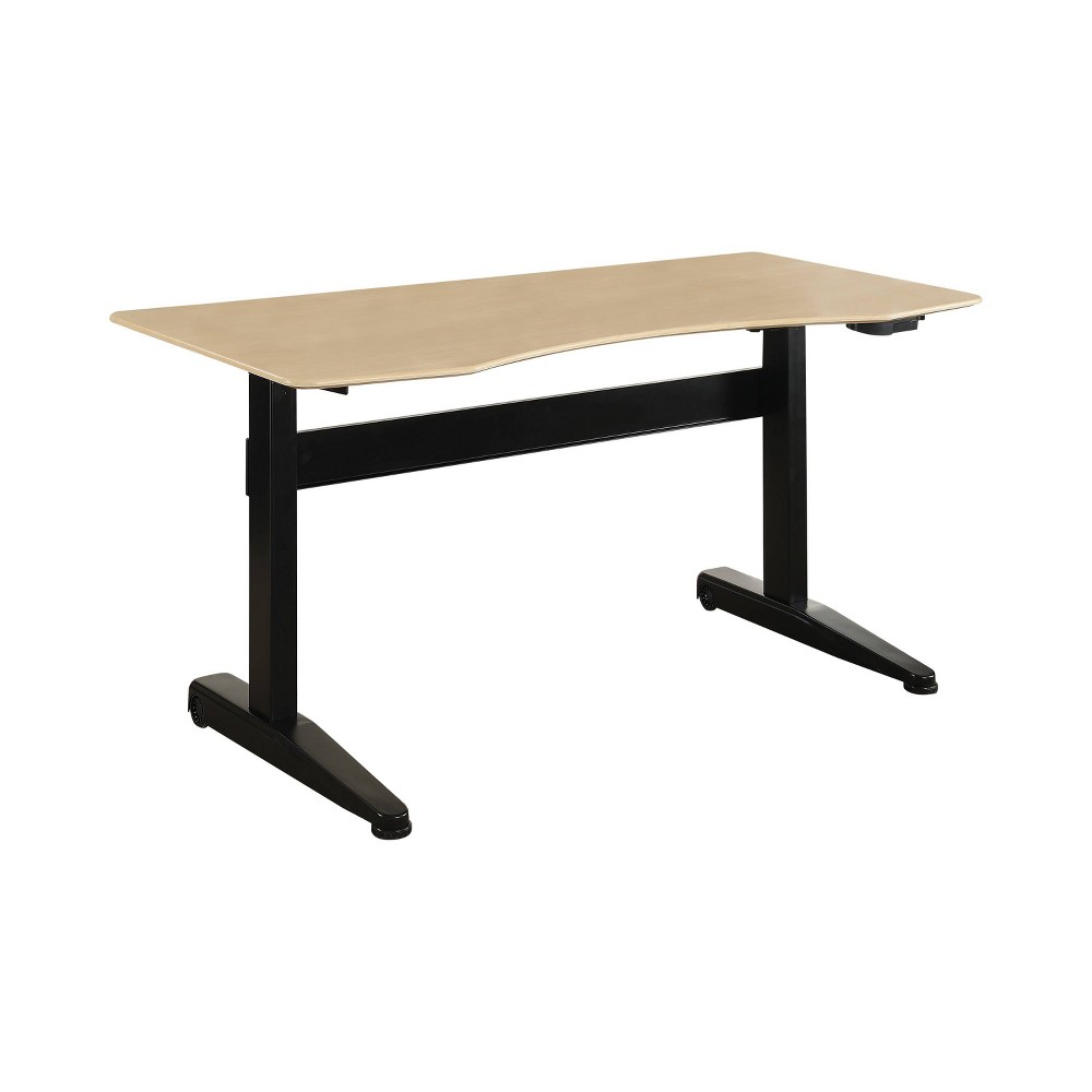 Photos - Office Desk Large Washoe Height Adjustable Desk Black - miBasics