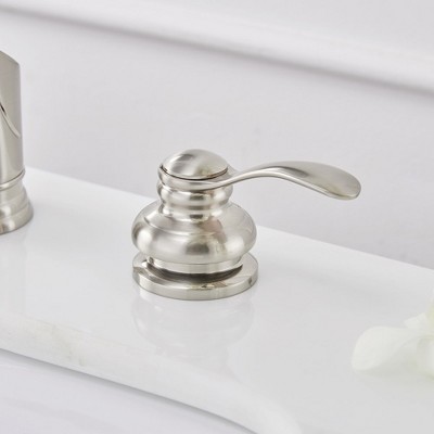 Brushed Nickel 8-Inch Waterfall Widespread 2-Handle Bathroom Faucet