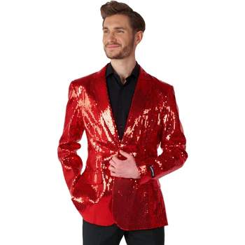 Suitmeister Men's Christmas Blazer - Sequins Red