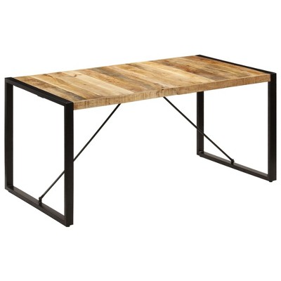 vidaXL Dining Table 63 inches x31.5 inches x29.5 inches  Solid Mango Wood