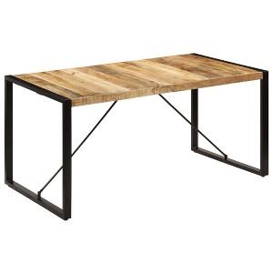 vidaXL Dining Table 63 inches x31.5 inches x29.5 inches  Solid Mango Wood - 1 of 4