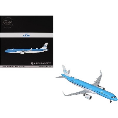 Airbus A321neo Commercial Aircraft "KLM Royal Dutch Airlines" Blue and White "Gemini 200" 1/200 Diecast Model by GeminiJets