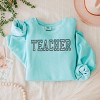 Simply Sage Market Embroidered Teacher Outline Lightweight Garment Dyed Sweatshirt - 3 of 4
