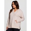 RBX Active Women's Ultra Lightweight French Terry V-Neck Hoodie Tunic Sweatshirt with Pocket - 3 of 4