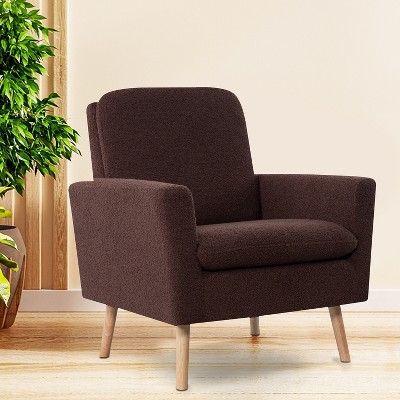 Home Imports Emporium Teddy Fleece Accent Chair for Living Room in Espresso