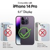 Vena vArmor Rugged Case for Apple iPhone 14 Pro Military Grade Drop Protection with Belt Clip Holster Kickstand - Space Gray - 2 of 4