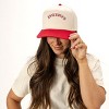 3D Puff Embroidered Game Day Upside Down Arch - Women's Canvas Trucker Hat - 3 of 3