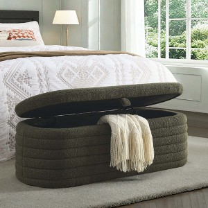 NicBex Modern 45.5" Boucle Fabric Storage Bench with Wood Frame for Bedroom and Living Room - 1 of 4