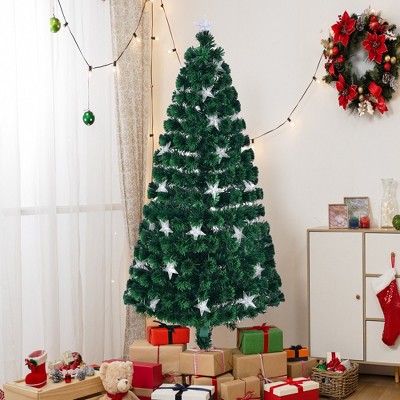 Mlmh & Kngwa 6ft Pre-lit Fiber Optic Artificial Christmas Tree With Stars