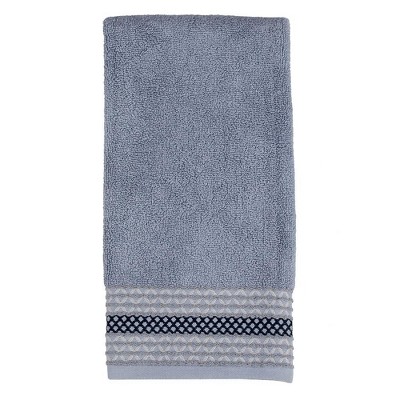Cubes Stylish Embroidered Diamond Patterned Terry Hand Towel 26in x 16in By SKL Home