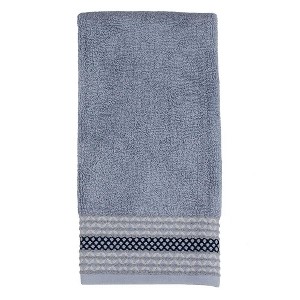 Cubes Stylish Embroidered Diamond Patterned Terry Hand Towel 26in x 16in By SKL Home - 1 of 4
