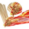 Unique Bargains Party Favor Wooden Handle Lace Ribbon Sticks Fairy Wands 50 Pcs - 4 of 4