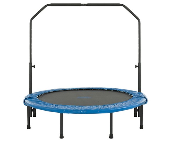 Upper Bounce&#174; 48 Inch Mini Foldable Rebounder Fitness Trampoline with Adjustable Handrail