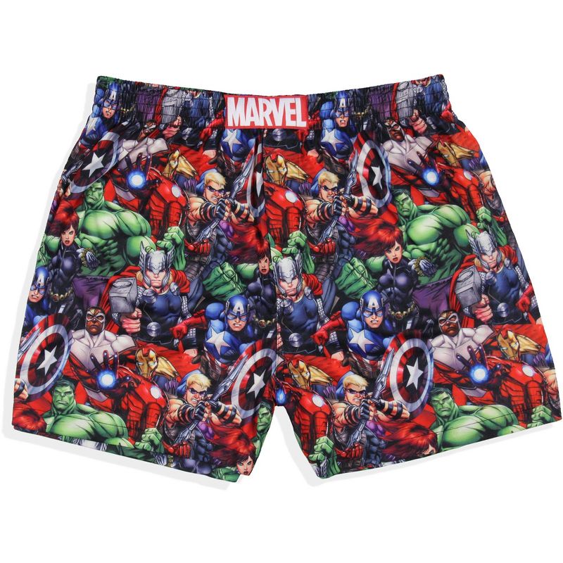 Marvel Men's Avengers Superhero Characters Repeat Print Boxers Underwear Multicolored, 1 of 4