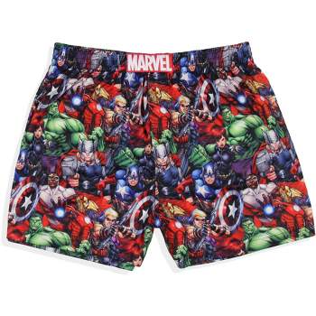 Marvel Men's Avengers Superhero Characters Repeat Print Boxers Underwear Multicolored