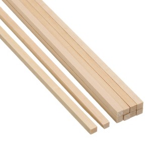 Unique Bargains Unfinished Long Square Polished Hardwood Craft DIY Dowel Rods 10 Pcs - 1 of 4