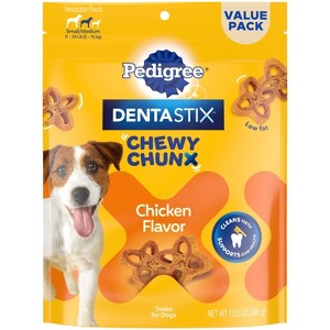 Pedigree Dentastix Chewy Chunx Chicken Flavor Small/Medium Adult Dental Dog Treats - 1 of 4
