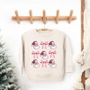 The Juniper Shop Coquette Santa Chart Youth Ultra-Soft Graphic Sweatshirt - 2 of 3