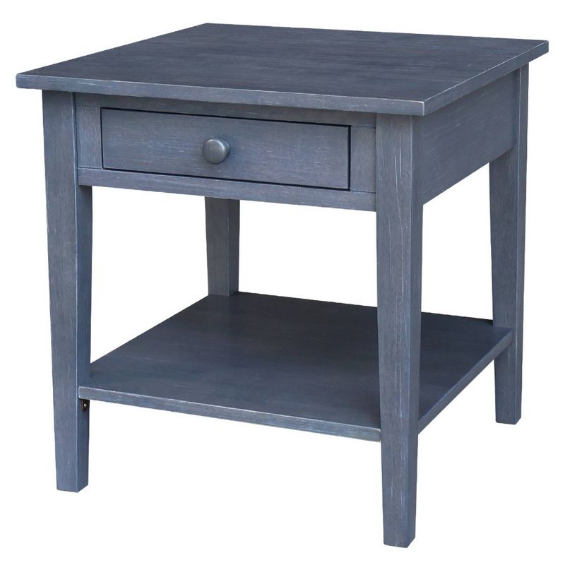 Spencer End Table Antique Washed Heather Gray - International Concepts, 1 of 12