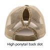 Nertpow Womens Pony Hat High Ponytail Baseball Cap Girls Messy Bun Caps Camouflage Trucker Bad Hair Day Adjustable Dad Hat - 4 of 4