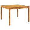 vidaXL - Solid Acacia Wood Patio Dining Table - 43.3"x43.3"x29.5" Modern Square Outdoor Garden Terrace Furniture - Brown Finish - 2 of 4