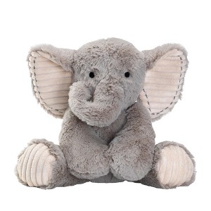 Lambs & Ivy Jungle Safari Gray Plush Elephant Stuffed Animal Toy Plushie - Jett - 1 of 4