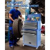 Heavy-Duty 5-Drawer Rolling Tool Chest with Lock & Liner – Blue-Grey Workshop Storage Cabinet with Wheels, 7 Organizer Boxes & 8 Hooks, Blue - 3 of 4