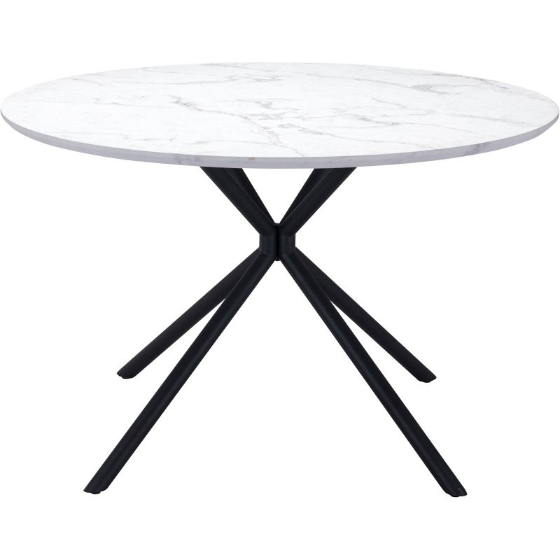 47.2&#34; Lois Round Dining Table White - ZM Home, 4 of 15