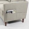 Best Price Mattress Hana Modern Linen Fabric Loveseat with Armrest Pockets Sand Gray : Upholstered Polyester, Eucalyptus Frame - 3 of 4