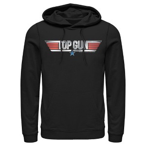 Men's Top Gun Shiny 3D Logo Pull Over Hoodie - 1 of 4
