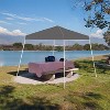 Z-Shade 10 x 10 Foot Angled Leg Instant Shade Outdoor Canopy Tent Portable Gazebo Shelter for Camping or Backyard Grilling, Grey - image 2 of 3