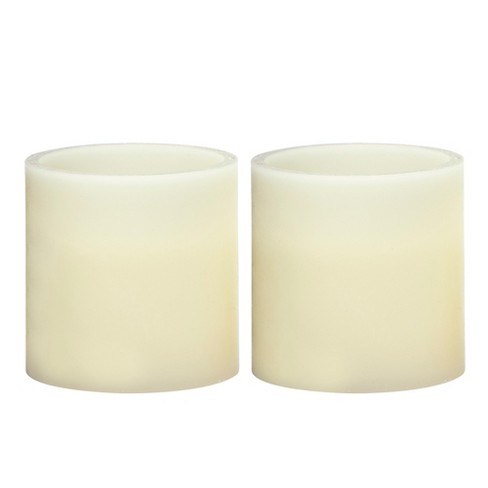 3 X 3 Vanilla Scented Led Pillar Candle Set Cream Made By Design Target