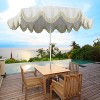 JONATHAN Y Collins 9 ft. Classic Cottage Tassel Market Patio Umbrella with Auto-Tilt, Crank, Wind Vent and UV Protection - 2 of 4