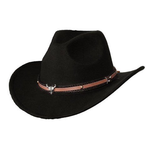 Underwraps Costumes Cowboy Hat with Bull Head Band Adult Costume Accessory|Black - image 1 of 4