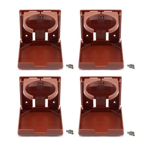 GSE Cup Holder, Adjustable Folding Wall Cup Holder with Screws for Wall, Table, Deck, Car, Van, Truck, RV, Camper - 1 of 4