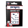 MasterPieces Officially Licensed NFL New England Patriots - 6 Piece D6 Gaming Dice Set Ages 6 and Up - 2 of 4